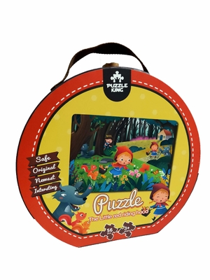 Un buen precio. Puzzle de papel de gran tamaño para niños en edad preescolar 56PCS La pequeña capucha roja 20 * 14 pulgadas en línea