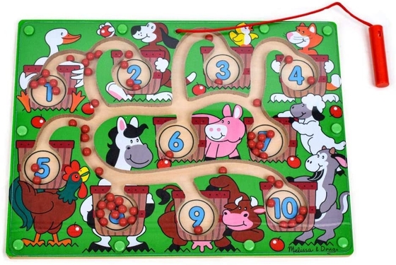 Un buen precio. Niños de madera Número Magnético Puzzle Laberinto juguetes de cuentas Juego de mesa en línea