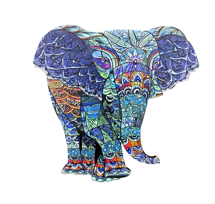 Un buen precio. En forma de animal colorido piso de madera elefante rompecabezas para niños de 3 años en línea