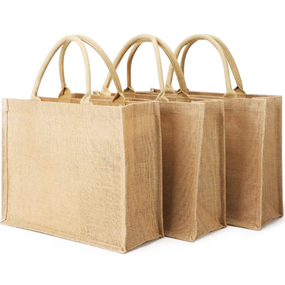 Un buen precio. Bolsas de juto impresas reutilizables Bolsas de barro para compras de comestibles en línea