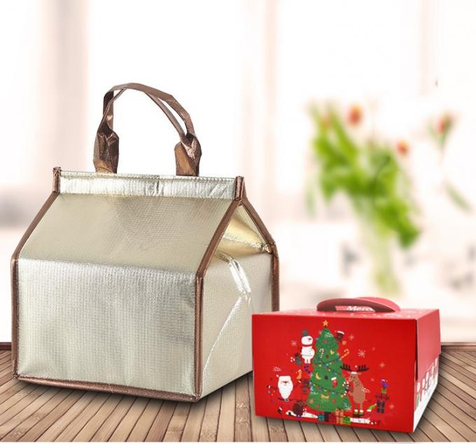 OEM bolso de enfriador de aislamiento térmico impermeable CMYK coloreado para la entrega de pasteles 2
