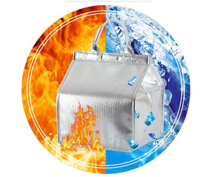 Bolsa de poliéster impermeable para picnic Bolsa de aire acondicionado de papel de aluminio Bolsa de aislamiento Entrega de alimentos 3