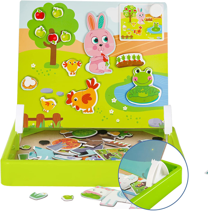 Puzzles de animales del bosque Puzzles magnéticos para preescolares Para niños de 4 a 8 años 60pcs 2