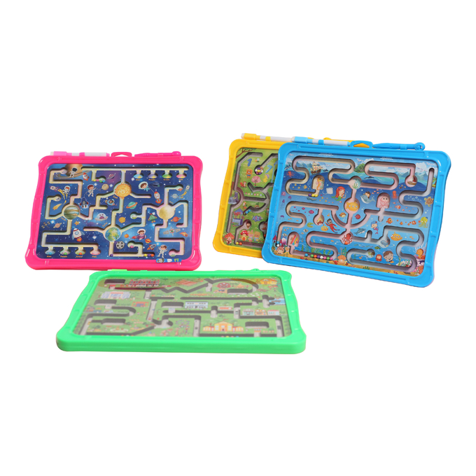Montessori Educativo Animal Magnético Puzzle Laberinto juguetes con cuentas de rodar 1